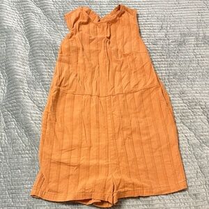 Orange Sleeveless Romper